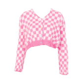 Chess Pattern Square Knitted Sweater